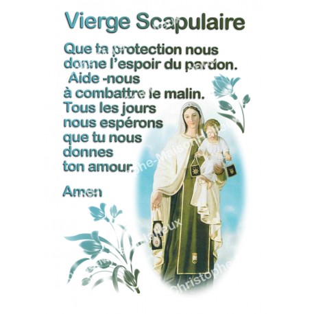 Autocollants Rectangulaires - "Vierge scapulaire" - 8 pièces - Français