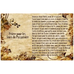 Sticker voor noveenkaars met gebed - Gebed voor de zielen in het vagevuur