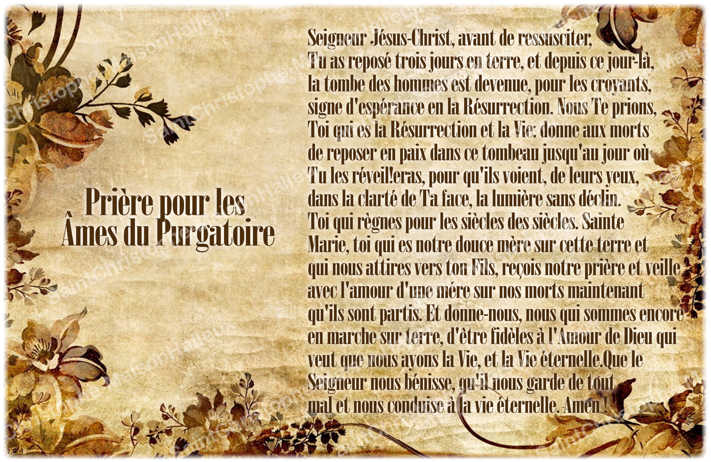 Rien de souillé n'entrera au Ciel ! Tout sur le Purgatoire...