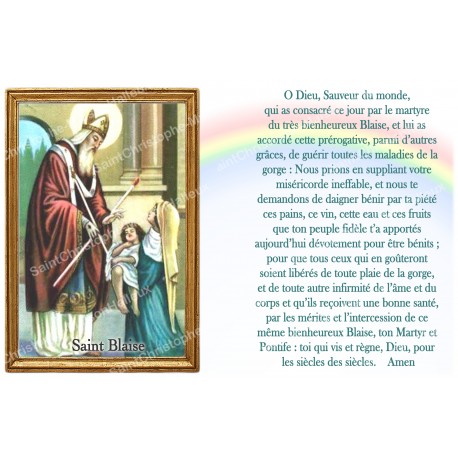Aufgleber für Novenkerzen mit Gebet auf französisch - Heilige Onofre 2