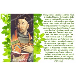 Adesivo per candela votiva con preghiera - San Bonaventura