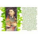 Novena candle sticker with prayer - Saint Bonaventure