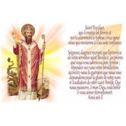 Adesivo per candela votiva con preghiera - San Bonifacio