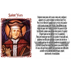 Autocollant bougie de neuvaine avec prière français - Saint Yves
