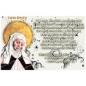 Sticker voor noveenkaars met gebed - Heilige Brigitta