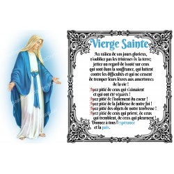Adesivo per candela votiva con preghiera - Santa Vergine