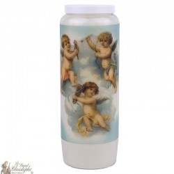 candele decorative con immagine angelo blu