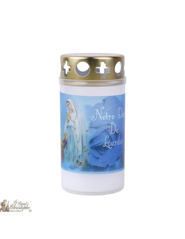 candele da esterno con l'apparizione di Lourdes - copertura