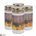 Outdoor candles with autumn leaves - covers - French prayer