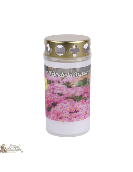Outdoor candles Toussaint lids - French prayer
