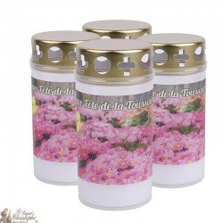 Outdoor candles Toussaint lids - French prayer