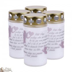 Angel picture outside Candles heart - covers - French prayer