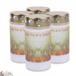 Outdoor candles cemetery - covers - French prayer