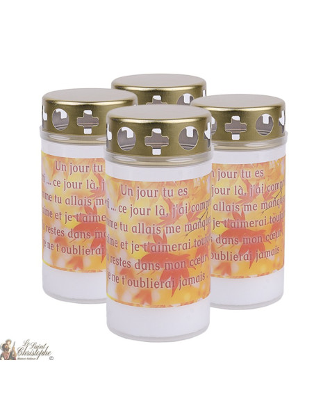 Outdoor candles cemetery - covers - French prayer
