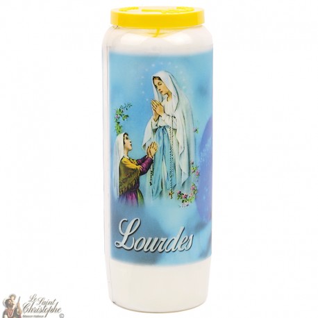 Candles Novenas to  our lady from lourdes model 3 – german Prayer