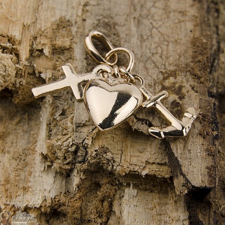 Hanger Geloof, Hoop, Liefde - verguld