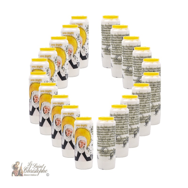 Bougies Neuvaines Sainte Brigitte prière français Maison Halleux
