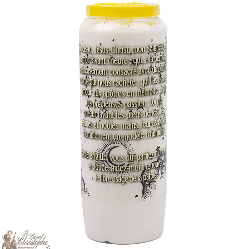 Bougies Neuvaines Sainte Brigitte prière français Maison Halleux