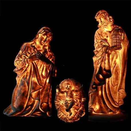 Sainte Famille crèche Lumineuse - 80 cm