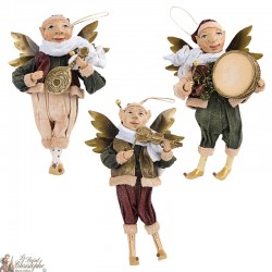 Elfes musiciens suspensions de Noël 