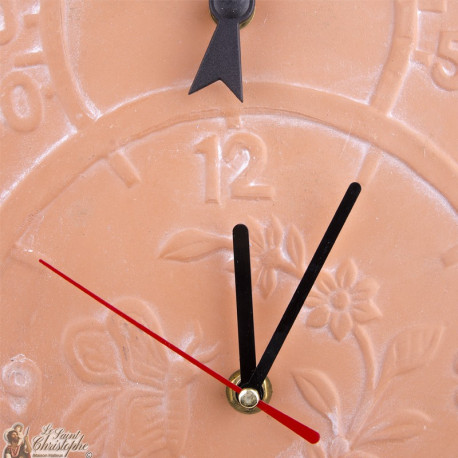 Reloj y termómetro de terracota