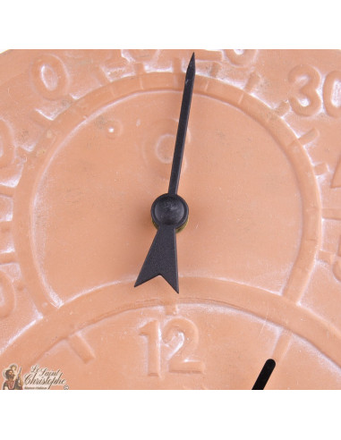 Horloge et thermomètre en Terracotta