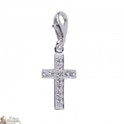 Crystal Cross -charm in 925 Silver