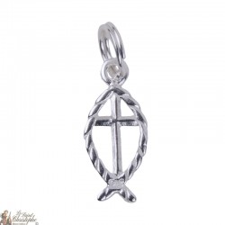 Pendentif Poisson Croix -  Argent 925