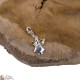 Angel with Gold Wings Pendant Charm - 925 Silver