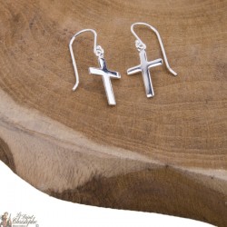 Boucles d'oreilles Croix - Argent 925