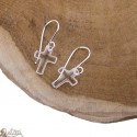Boucles d'oreilles Croix Swarovski - Argent 925