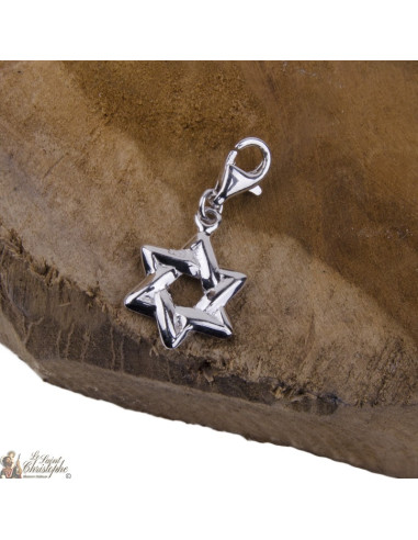 Davidstern Anhänger Charm - Silber 