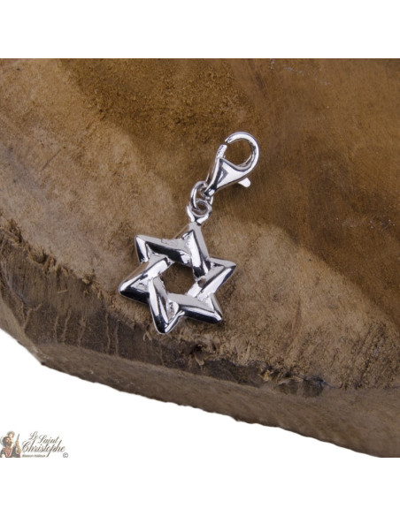 Davidstern Anhänger Charm - Silber 
