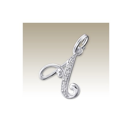 Pendentif Lettre A - Cristal 