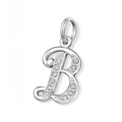 Pendentif Lettre B - Cristal