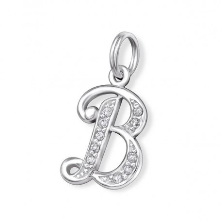 Pendentif Lettre B - Cristal