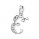 Pendentif Lettre E - Cristal 