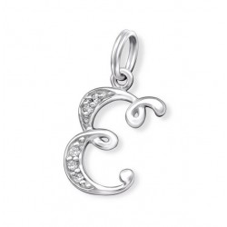 Pendentif Lettre E - Cristal 
