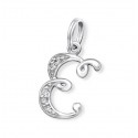 Pendentif Lettre E - Cristal 