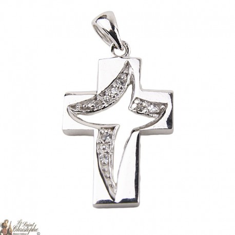 Stijlvol Kruis hanger - Zilver