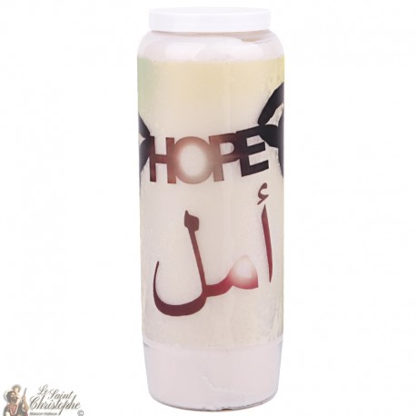 Bougies décoratives Hope - arabe