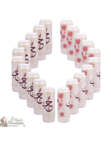 velas decorativas Love - árabe
