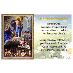 Sticker for novena candle with prayer - Souls in Purgatory