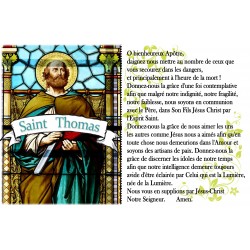 Sticker for novena candle with prayer - Saint Thomas