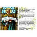 Autocollant bougie de neuvaine avec prière français  - Saint Thomas