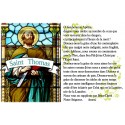 Autocollant bougie de neuvaine avec prière français  - Saint Thomas