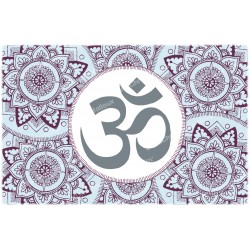 Autocollant décoratif - bougie de neuvaine   -  Symbole Aum
