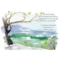 Decorative sticker for novena candles - Watercolor with quote