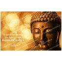 decorative sticker  for  novena candle With citation in French - Buddha