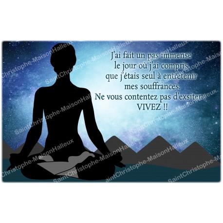 Adesivo decorativo  candela novena con la citazione in francese -  Budda